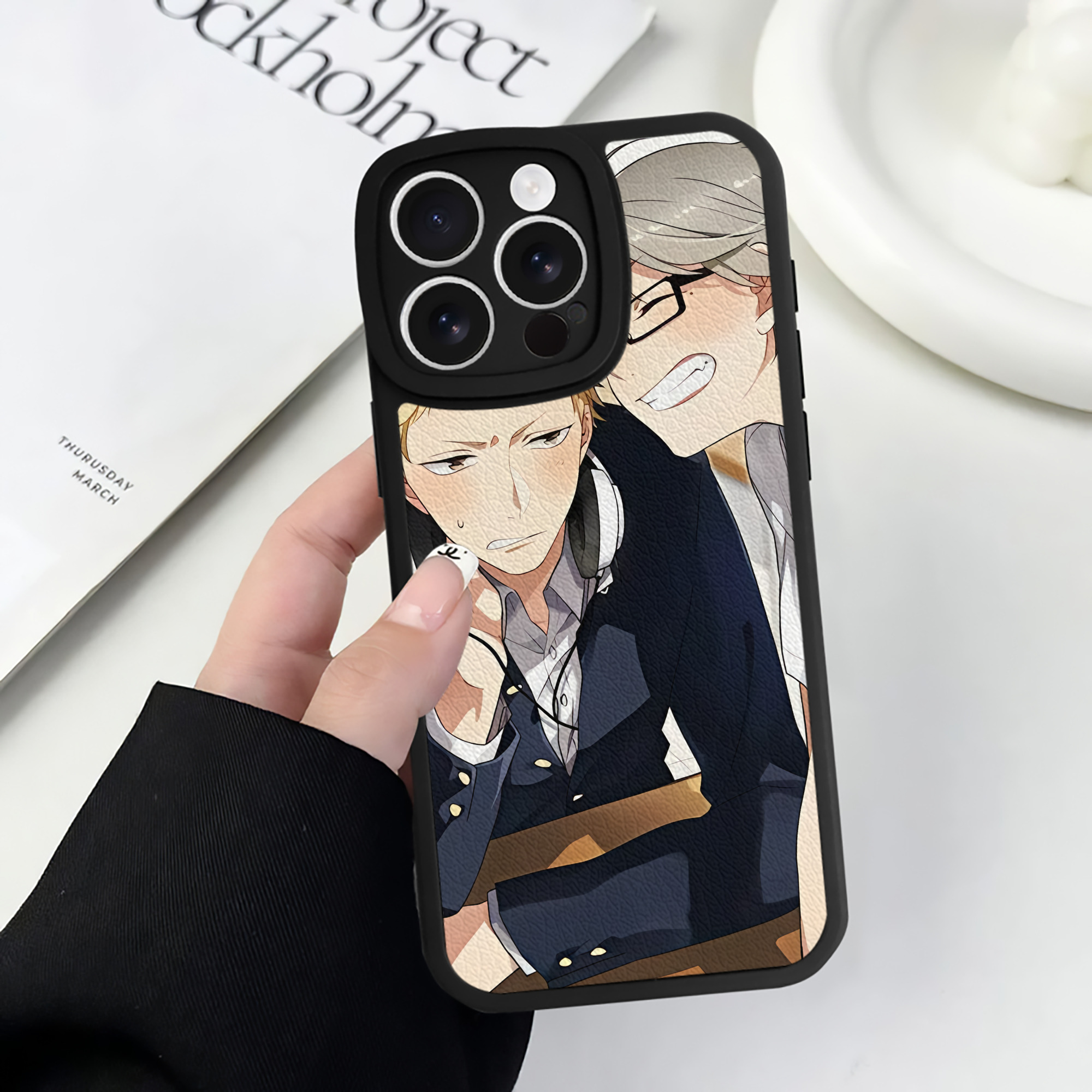 （画像用） ハイキュー!! Haikyu!! 【iPhone 16シリーズ対応】シリコンスマホケース（レザー調） 材質：シリコン